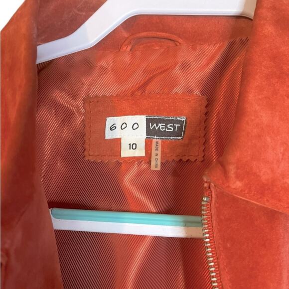 Beautiful Rust Color Suede Jacket Size 10 - Picture 3 of 4
